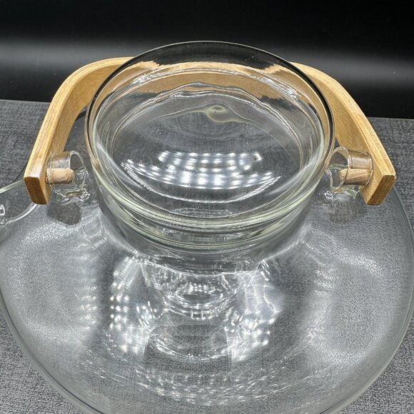 The Republic of Tea Clarity Glass Teapot w/ Wood Handle 43 oz Jenaer Senso Style - Picture 3 of 11